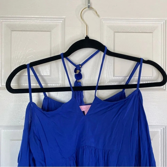 LILLY PULITZER Alanna Off The Shoulder Dress In Bomber Blue Size XS - Picture 4 of 8